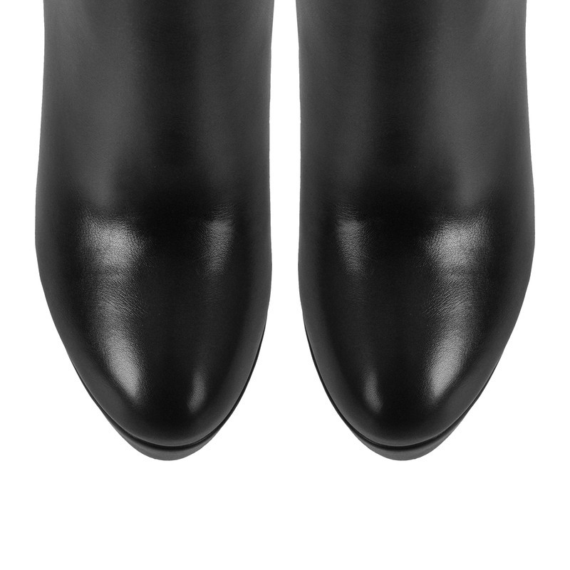 Leder Kniehohe Stiefel Platform high Heels