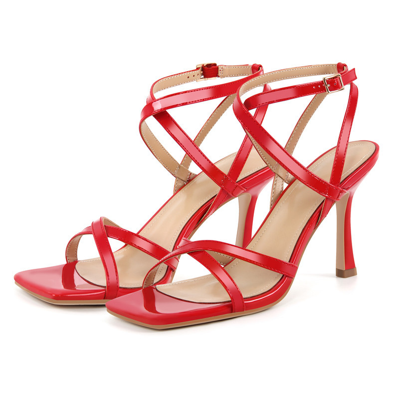 Damen High Heel Sandalen mit Riemchen