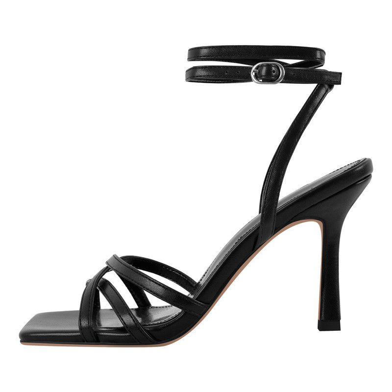 Sandalen mit Stilettoabsatz und Fesselriemchen