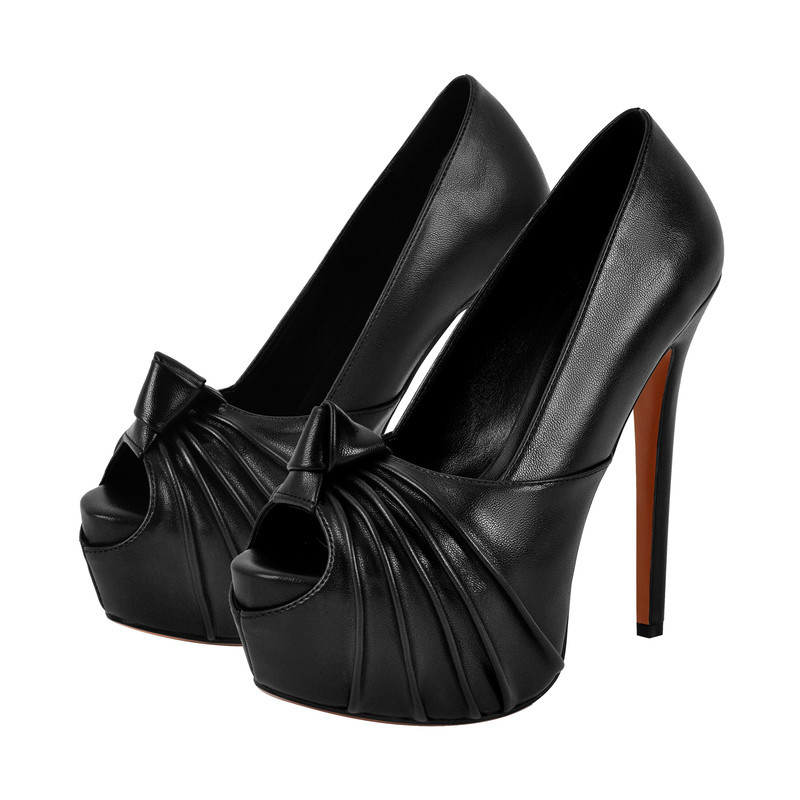 Peep Toe Plateau Stiletto High Heels