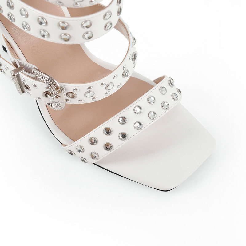 Stiletto Sandalen mit Nietenverschluss