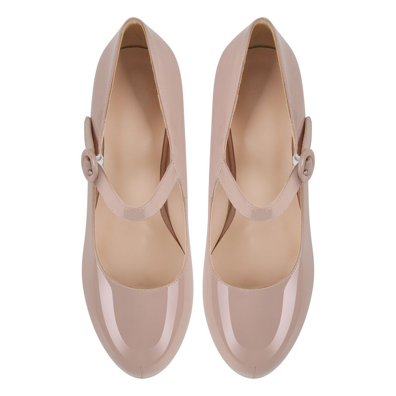 Plateau Lackleder High Heels Pumps