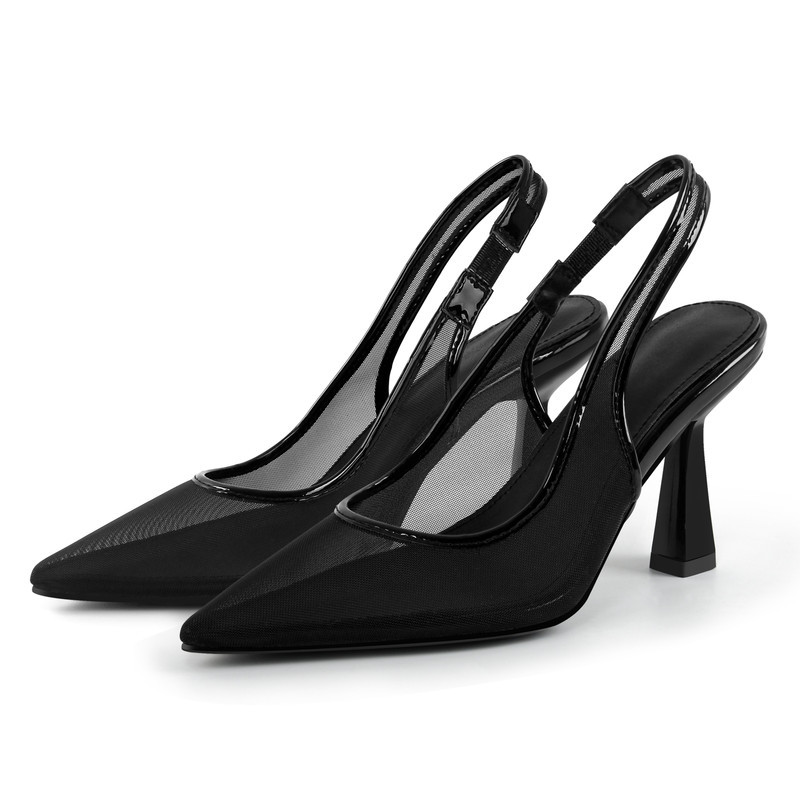 Damen Pumps mit Netz Insert und Slingback