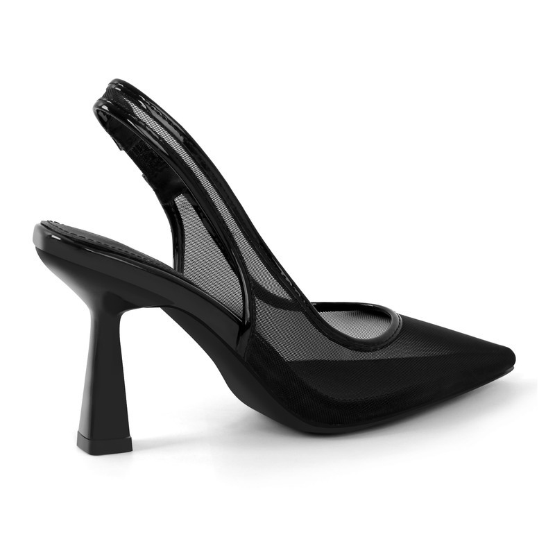 Damen Pumps mit Netz Insert und Slingback