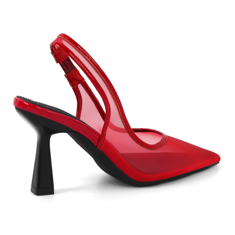 Damen Pumps mit Netz Insert und Slingback