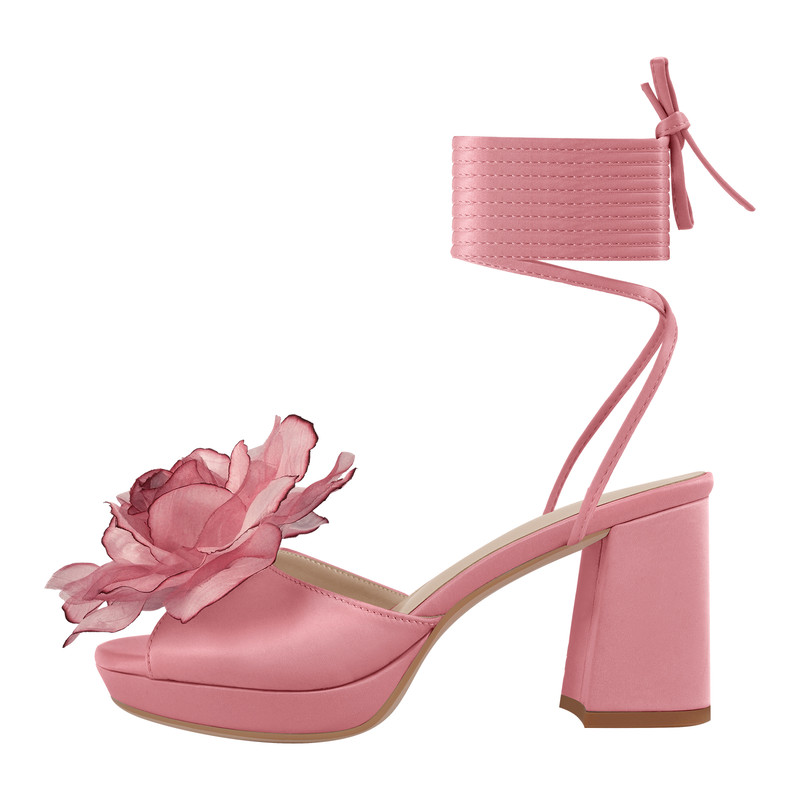 Sandalen mit Plateausohle Schnürung und klobigem Absatz