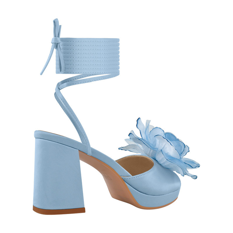 Sandalen mit Plateausohle Schnürung und klobigem Absatz