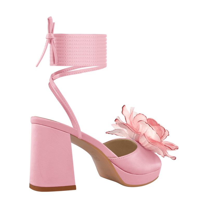 Sandalen mit Plateausohle Schnürung und klobigem Absatz