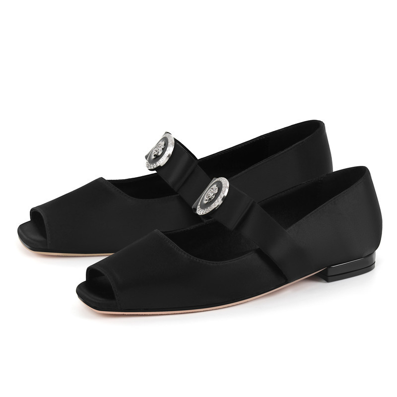 Damen Offene Toe Ballerinas