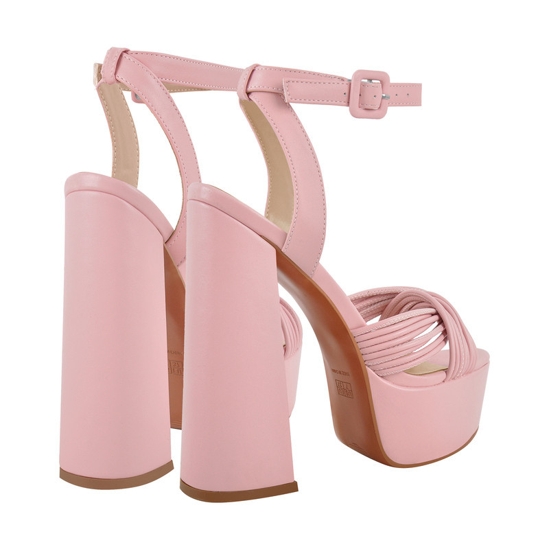 Sandalen mit runder Zehenpartie und Plateau Schnallenriemen