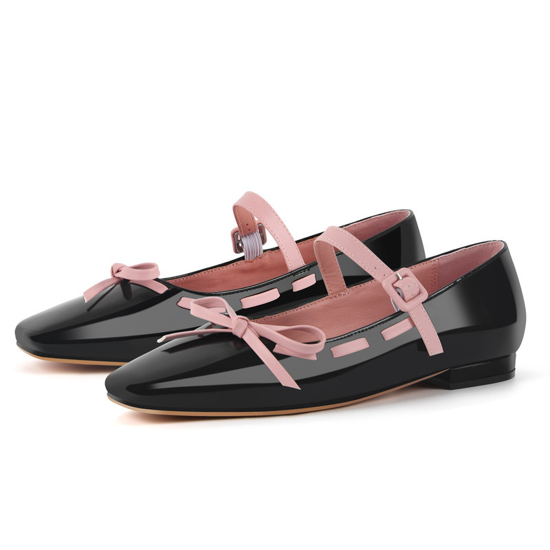 Damen Ballerinas mit Schleife