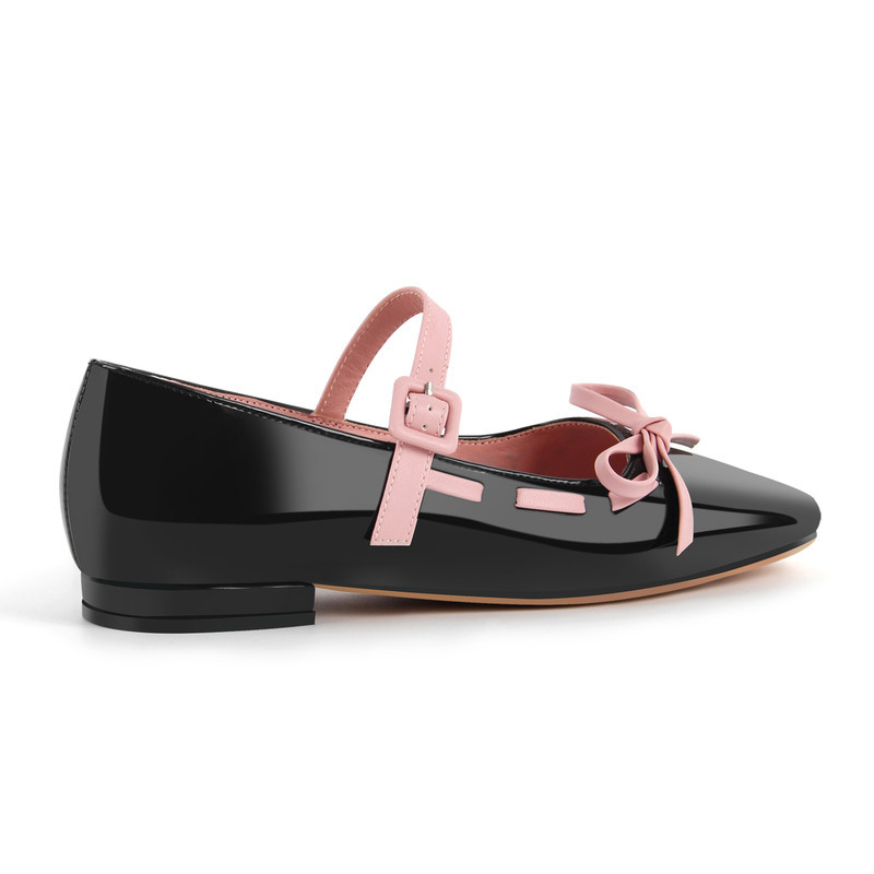 Damen Ballerinas mit Schleife