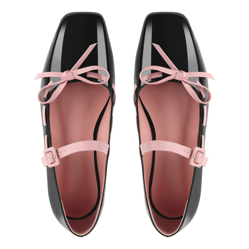 Damen Ballerinas mit Schleife