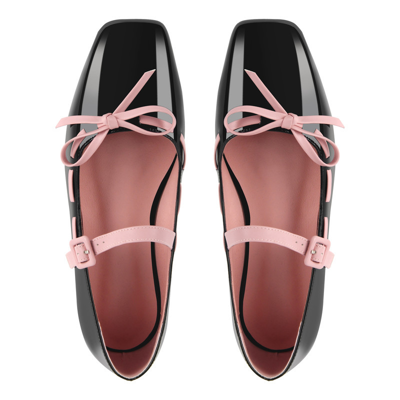 Damen Ballerinas mit Schleife