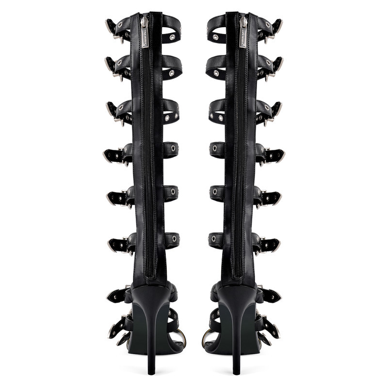 Stiefeletten mit Stiletto Absatz und metallischer Schnalle