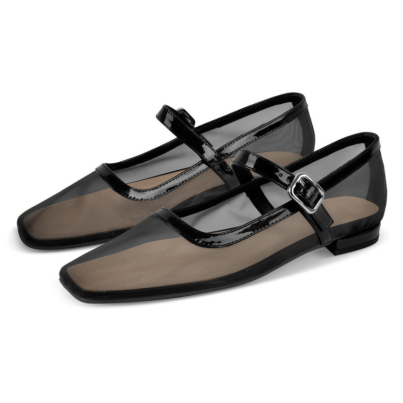 Ballerinas Flache Schuhe mit Riemen