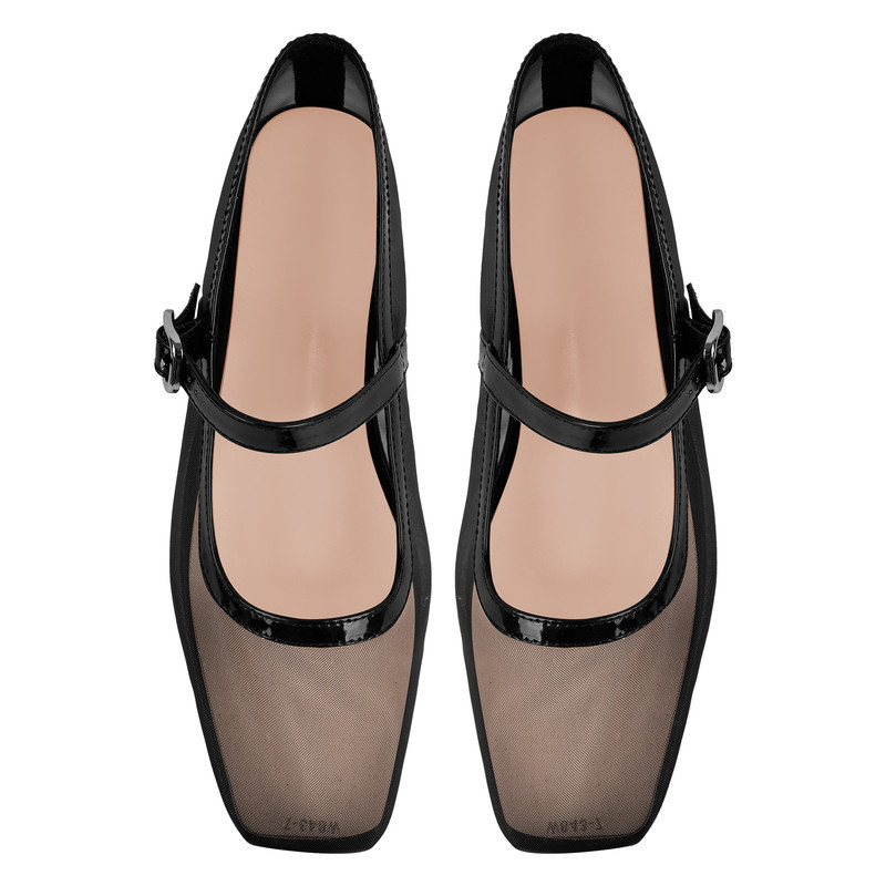 Ballerinas Flache Schuhe mit Riemen