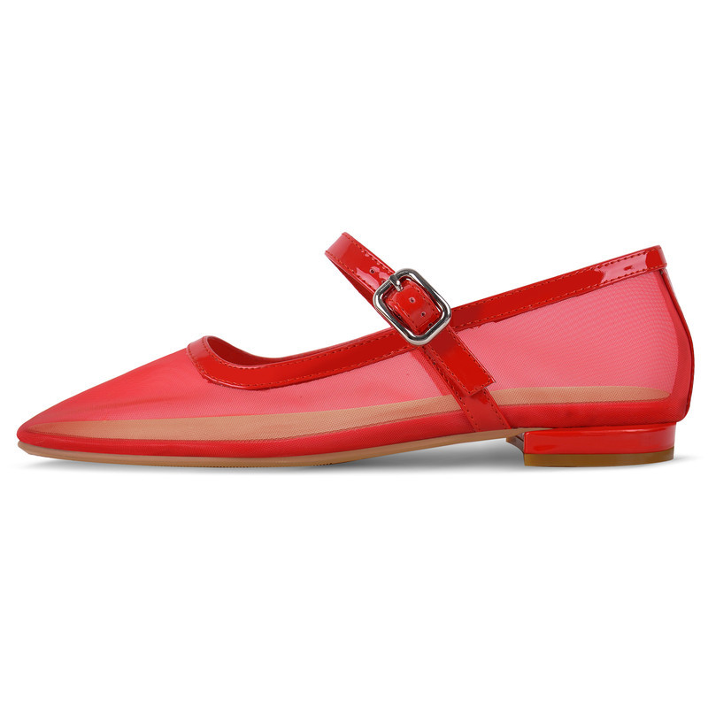 Ballerinas Flache Schuhe mit Riemen