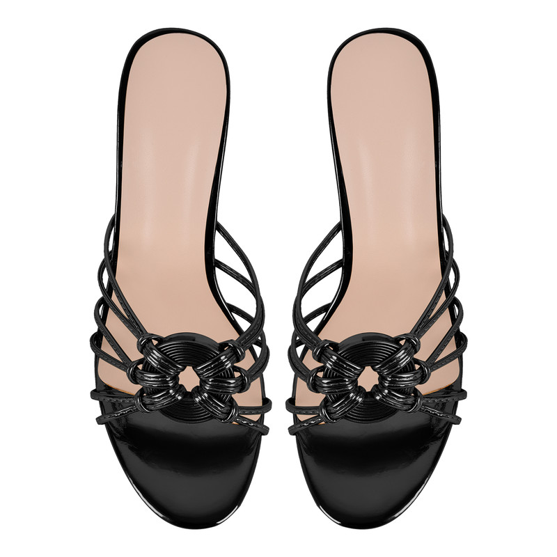 Sandalen mit runder Zehenpartie und Knoten