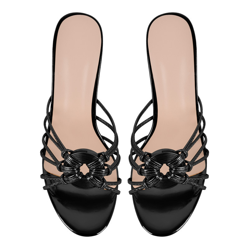 Sandalen mit runder Zehenpartie und Knoten