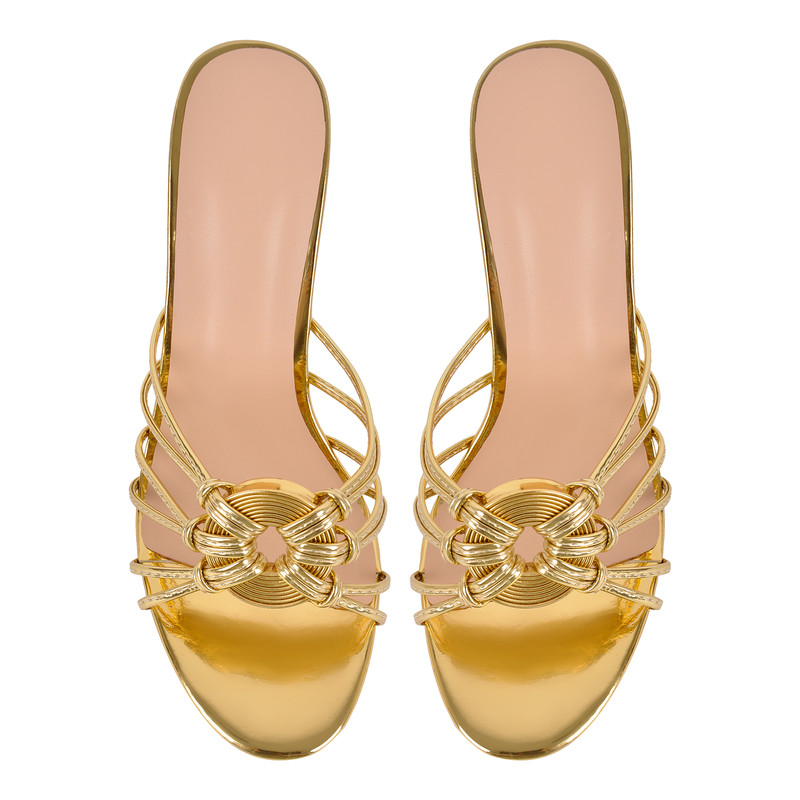 Sandalen mit runder Zehenpartie und Knoten