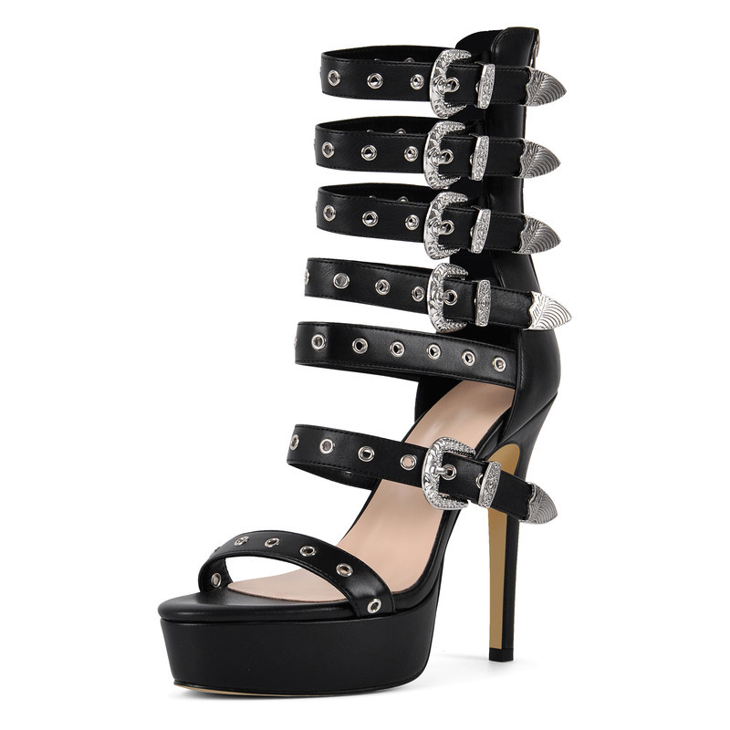 High Heels Sandaletten mit Multi - Gürtelverschlüssen