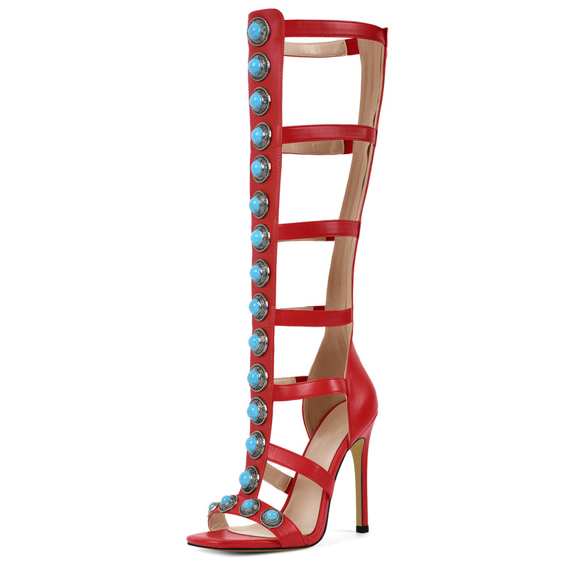 Sandalen mit runder Zehenpartie und hohem Absatz