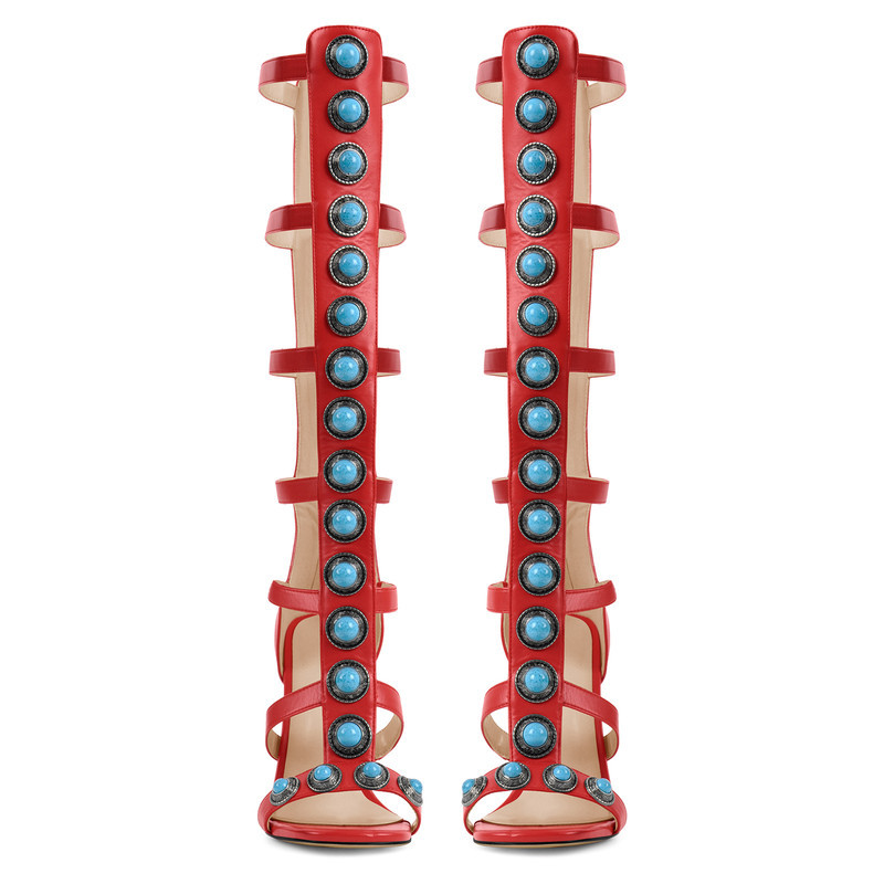 Sandalen mit runder Zehenpartie und hohem Absatz