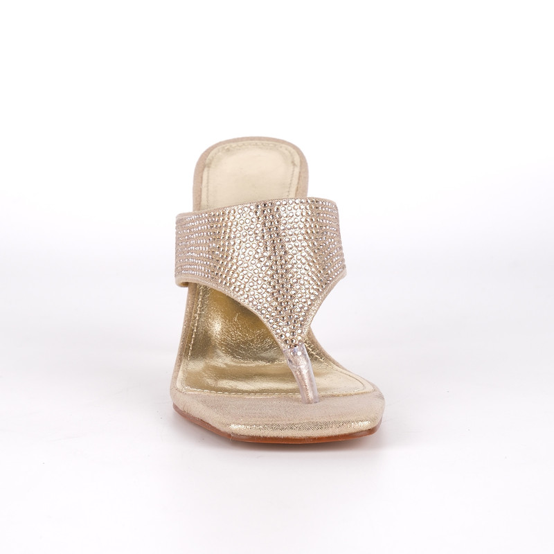 Wildleder Sandalen mit eckiger Spitze und Strasssteinen