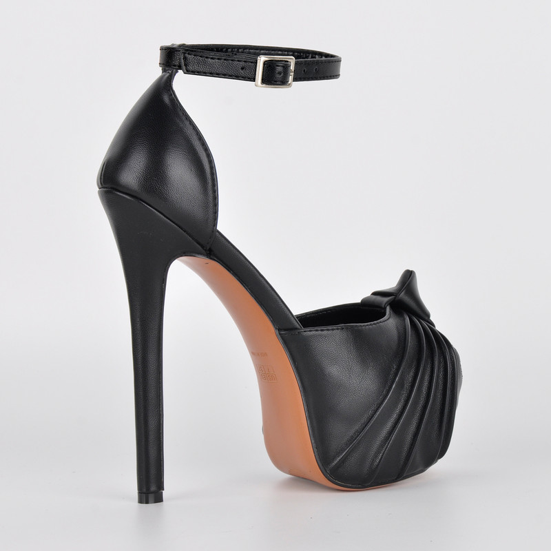 Plateau Stiletto Sandalen mit Knöchelriemchen