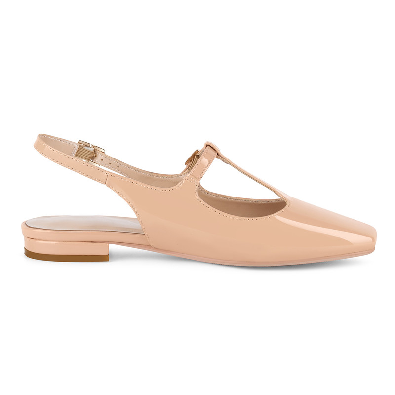 Flache Slingback Pumps mit eckiger Spitze