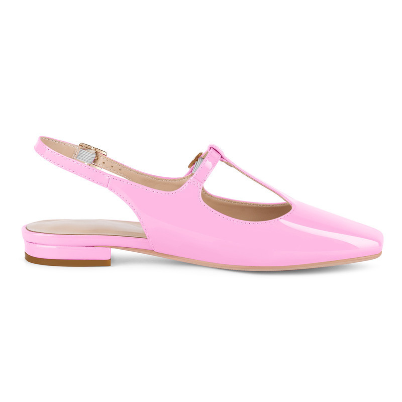 Flache Slingback Pumps mit eckiger Spitze