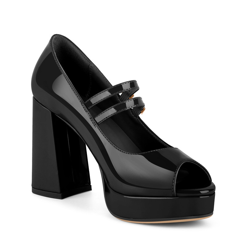 Plateau Mary Janes mit Blockabsatz