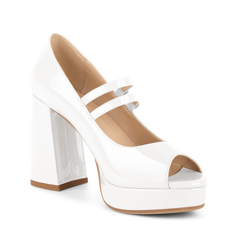 Plateau Mary Janes mit Blockabsatz