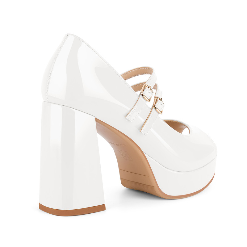 Plateau Mary Janes mit Blockabsatz
