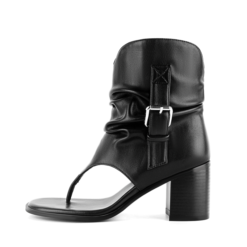 Gerüschte Bootie Sandalen mit Schnallen