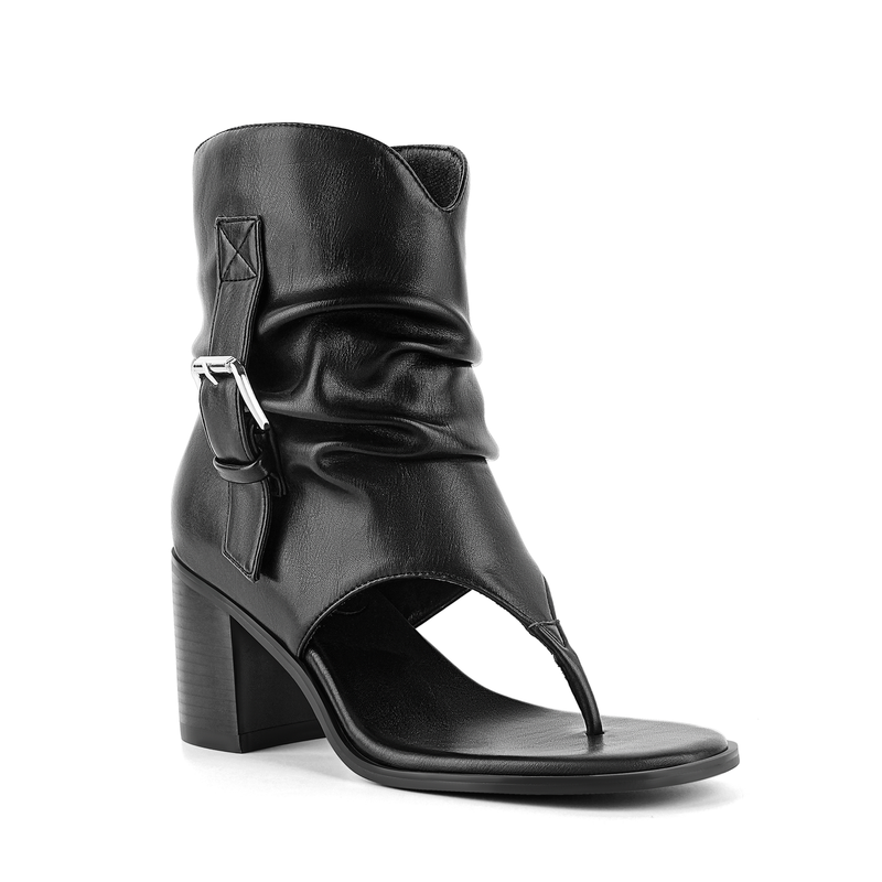 Gerüschte Bootie Sandalen mit Schnallen