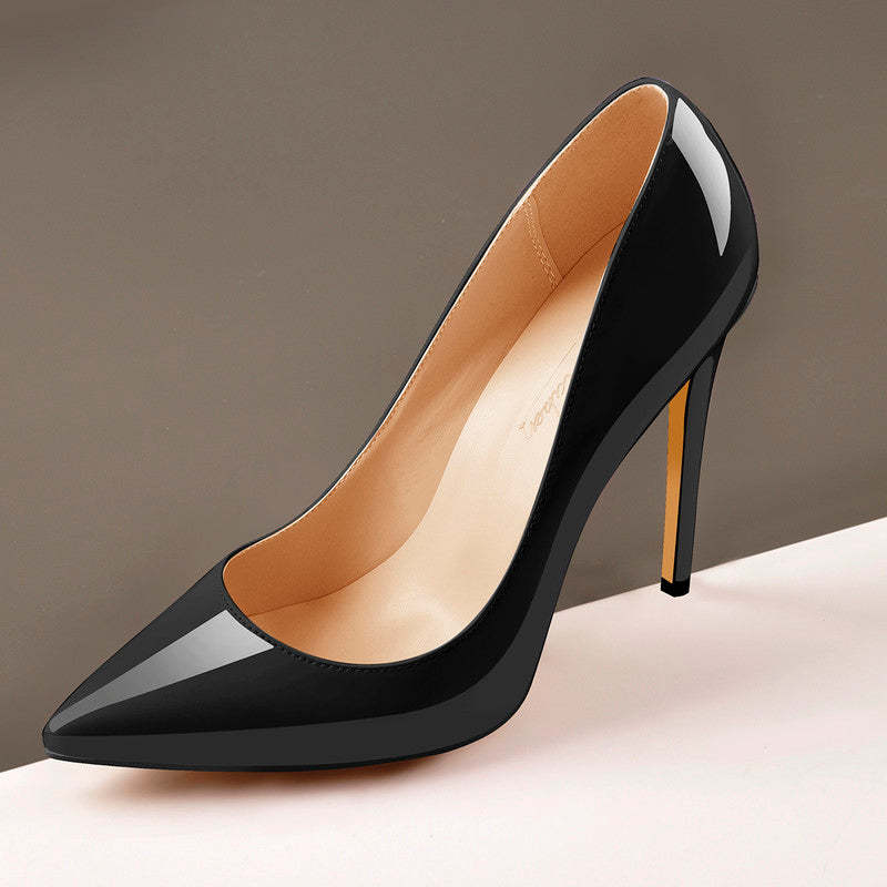 Spitze Pumps zum Hineinschlüpfen mit hohem Absatz