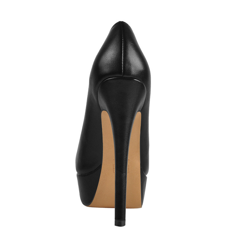 Plateau runder Zeh Stiletto High Heels Pumps