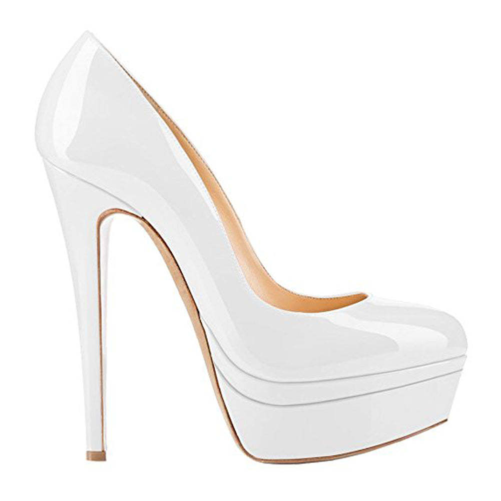 Plateau Pumps mit Pfennigabsatz Klassische Absatzschuhe