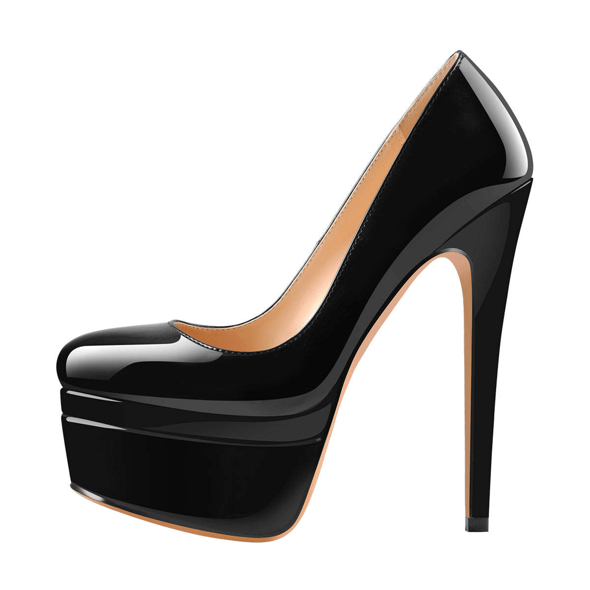 Plateau Pumps mit Pfennigabsatz Klassische Absatzschuhe