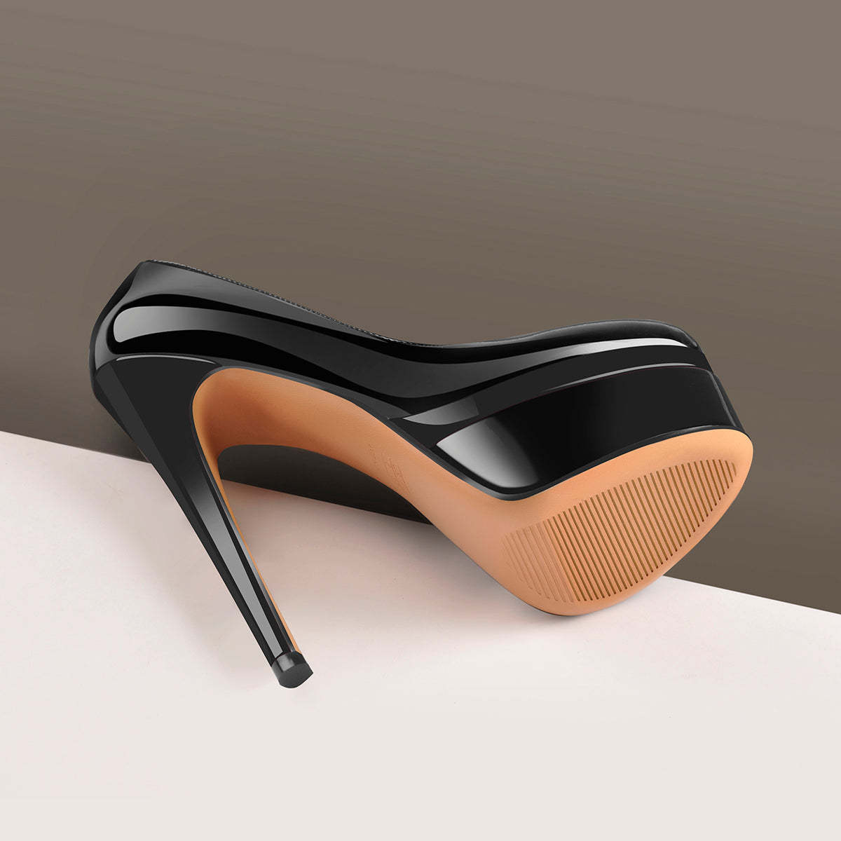 Plateau Pumps mit Pfennigabsatz Klassische Absatzschuhe