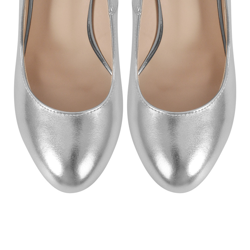 Leder Doppeltes Plateau High Heels Damen Pumps