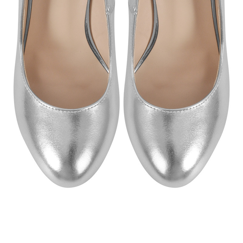 Leder Doppeltes Plateau High Heels Damen Pumps