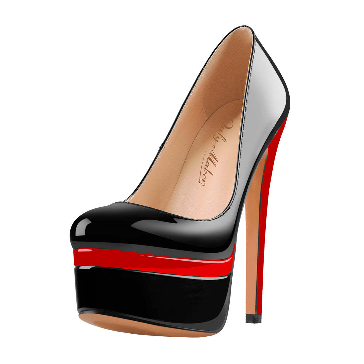 Plateau Pumps mit Pfennigabsatz Klassische Absatzschuhe