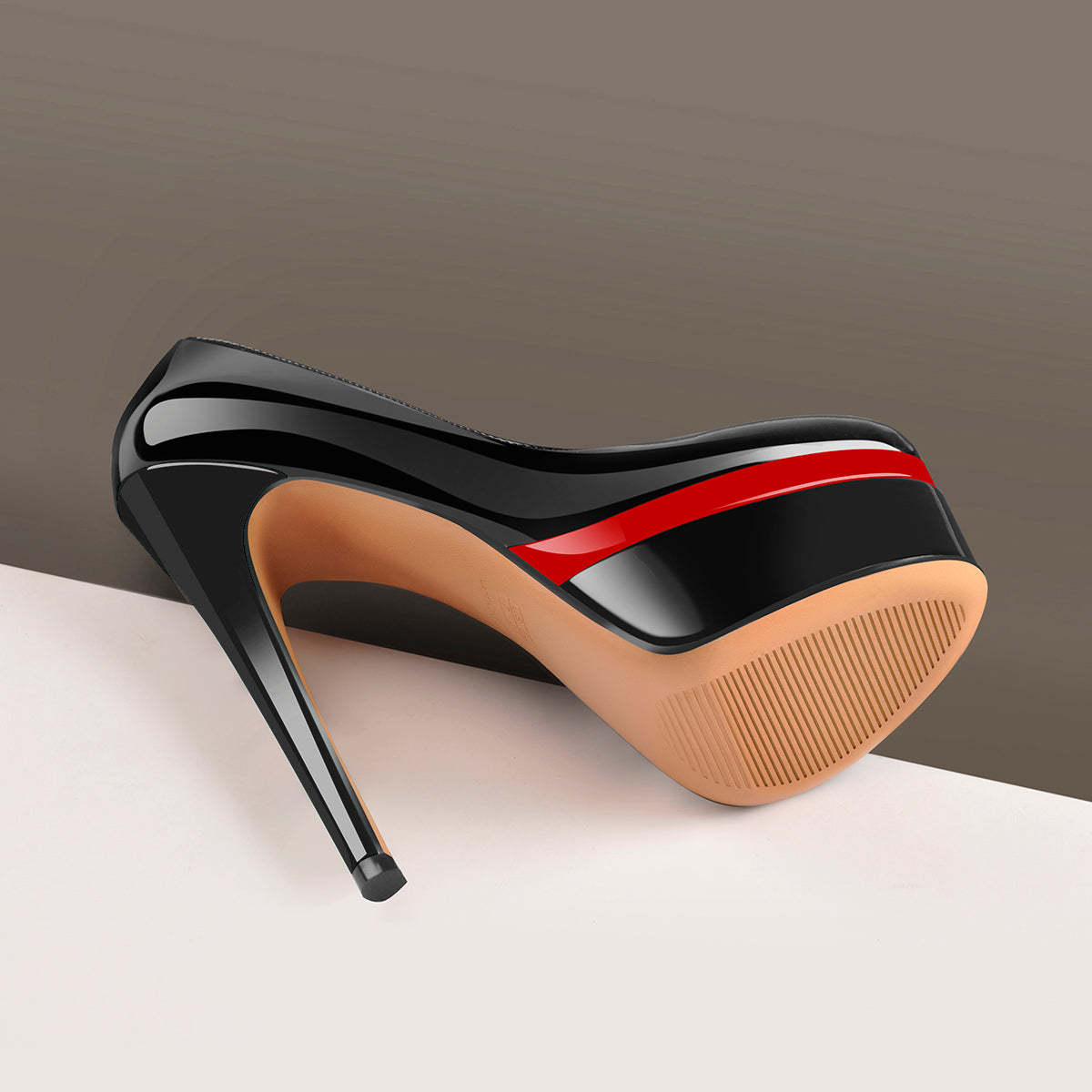 Plateau Pumps mit Pfennigabsatz Klassische Absatzschuhe