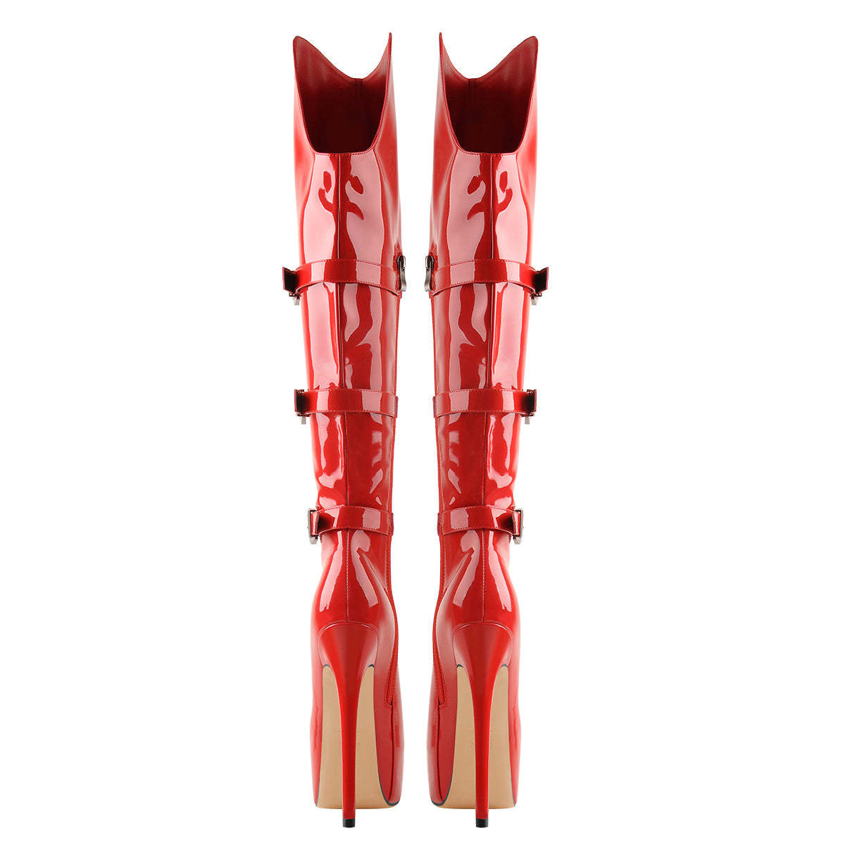 Plateau Langschaft Stiefel Stilettos