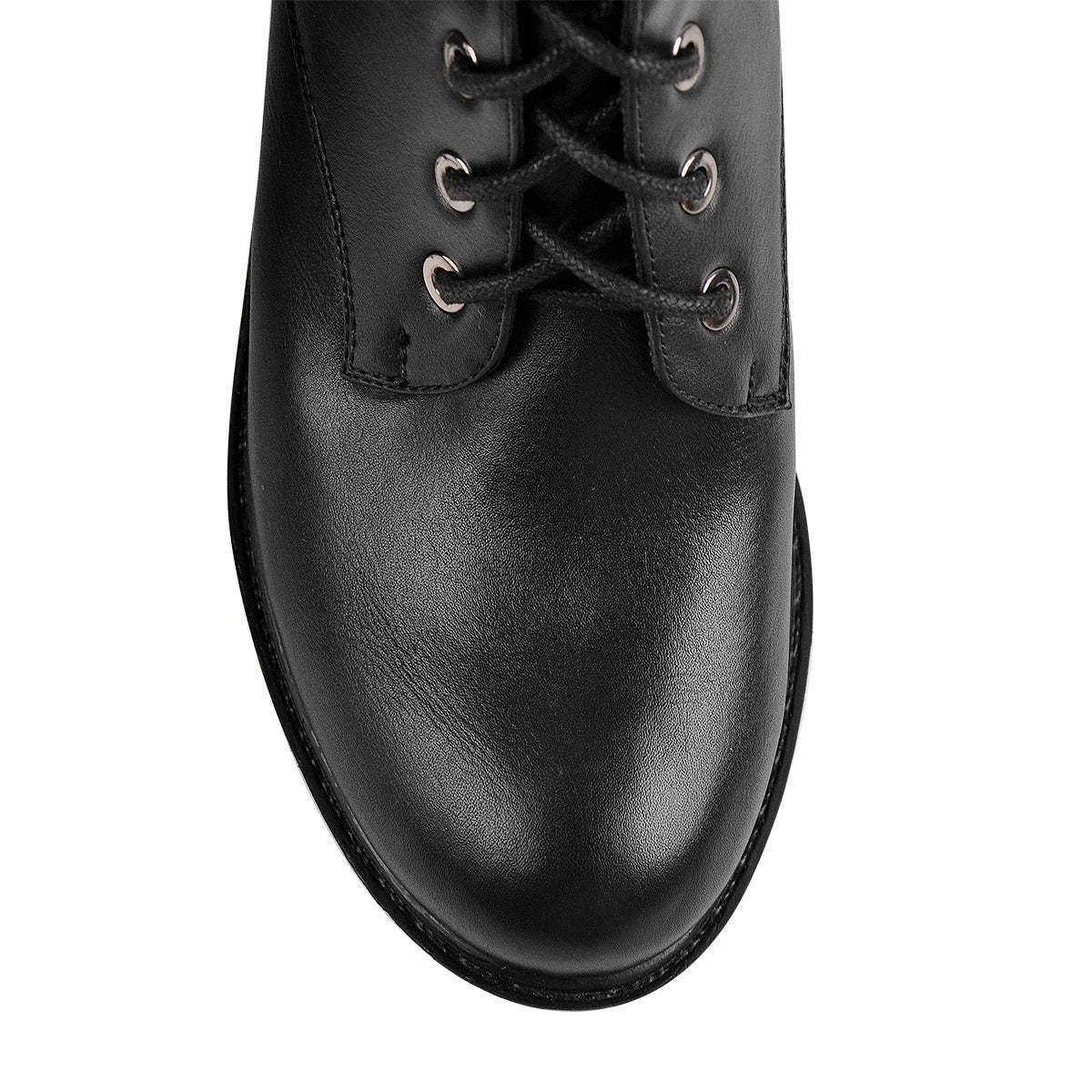 Plateau Schnürsteifel mit Blockabsatz Gothische Stiefel Langschaft