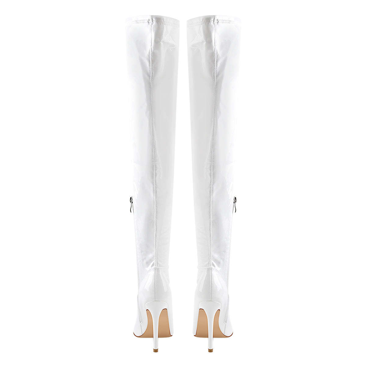 Overknee Stiefel Stretch Boots Elastische Stiefel mit Pfennigabsatz