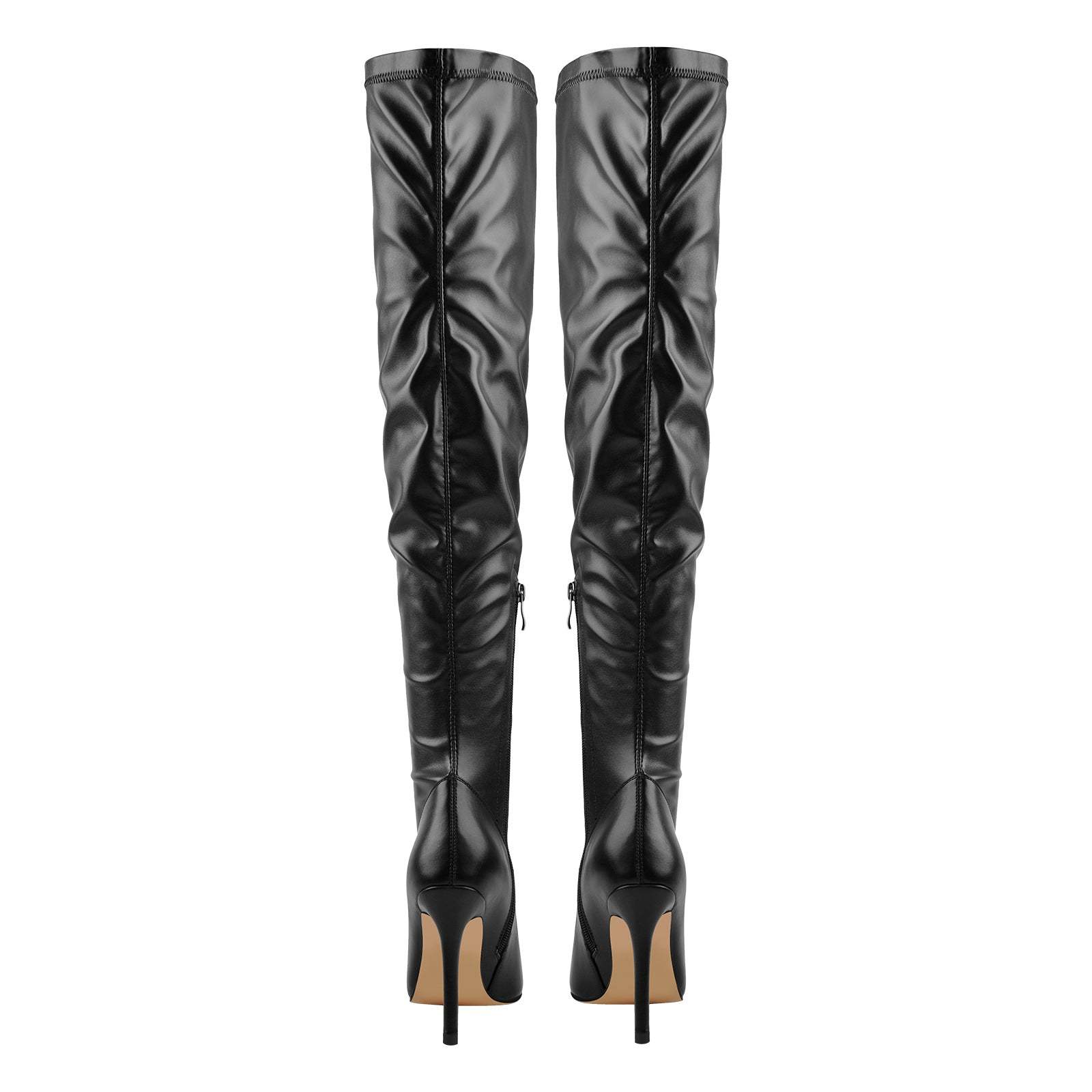 Overknee Stiefel Stretch Boots Elastische Stiefel mit Pfennigabsatz